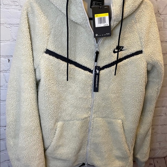 NWT Nike Wool Zip Up Hooded Sweater - Picture 3 of 5